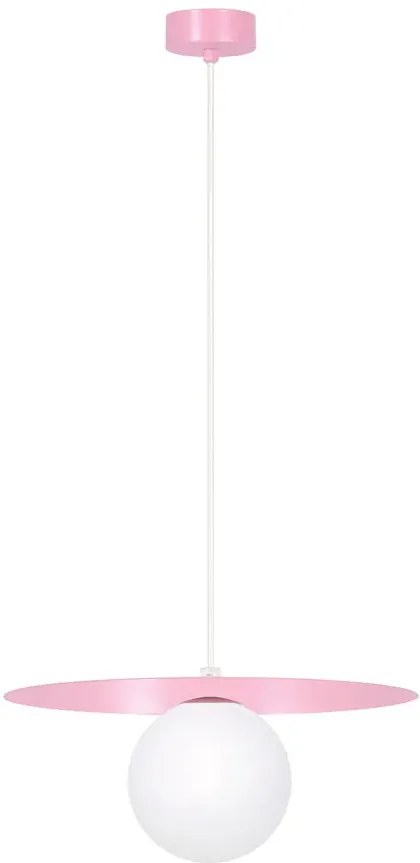 Różowa lampa wisząca pojedyncza kapelusz A680 G2-C38