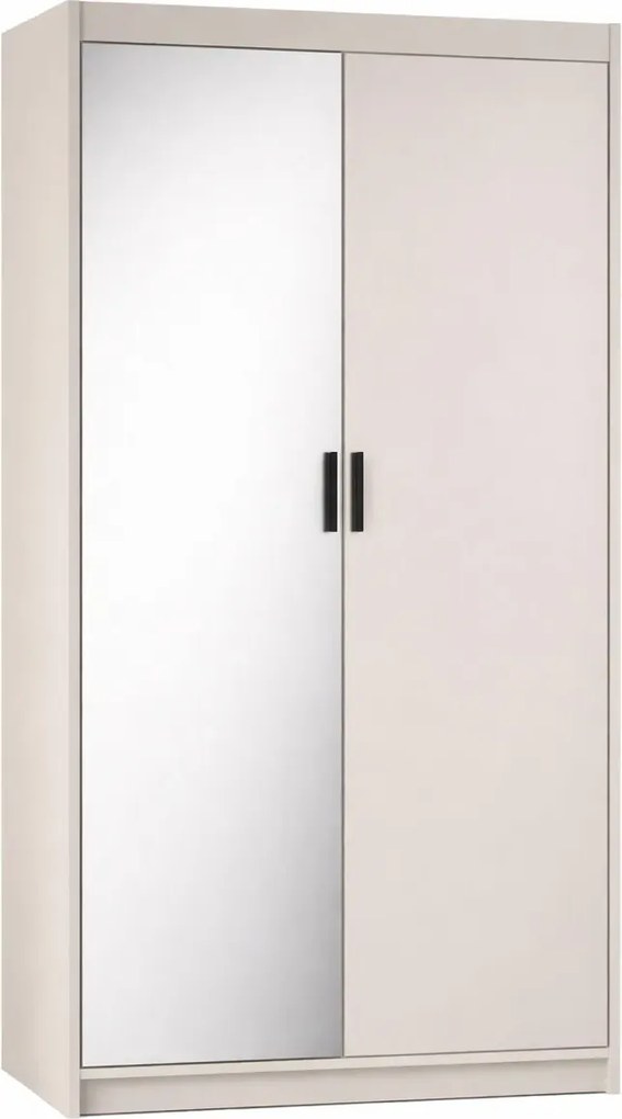 Kaszmirowa szafa dwudrzwiowa z lustrem H0-K78