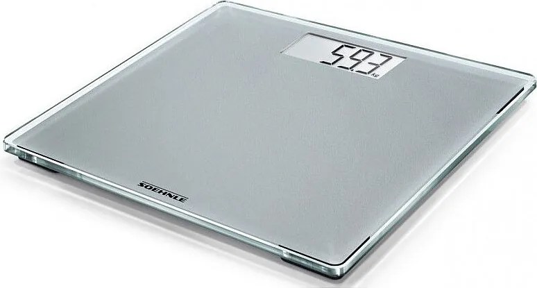 Waga łazienkowa Soehnle Style Sense Compact 300 ze szkła nierdzewnego, nośność 180 kg, dokładność 100 g, wyświetlacz LCD 25 mm