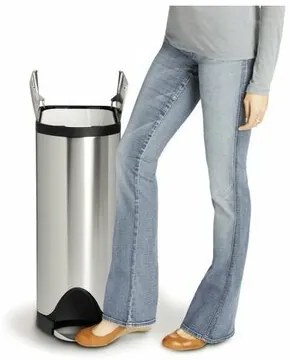 Simplehuman Kosz na śmierci pedałowy na opady segregowane 45 l, stal nierdzewna, 45 l