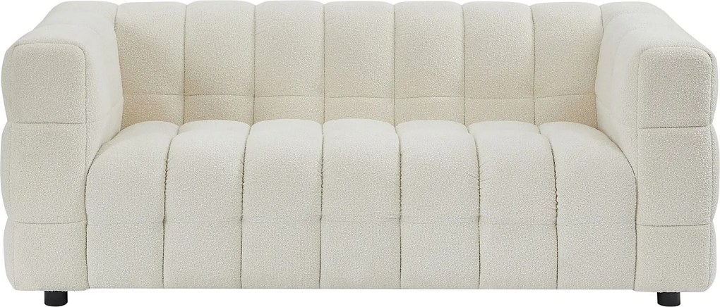 Kanapa  2-osobowa  z tkaniny z bukli  w kolorze kości słoniowej LERICI od Pascala Morabito