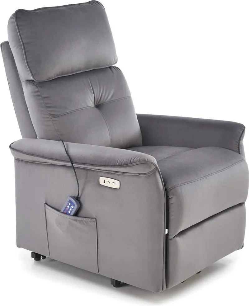 Fotel rozkładany elektrycznie z funkcją wspomagania wstawania Semir 2 Halmar