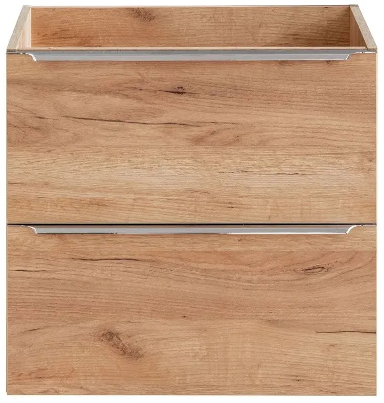 Podwieszana szafka łazienkowa pod umywalkę z szufladami - Malta 3X Dąb 60 cm