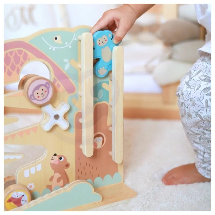 Tooky toy labirynt tablica edukacyjna tor 2w1 labirynt drewniany