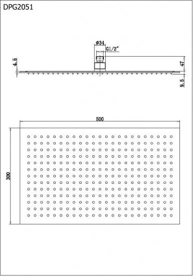 Deszczownica prostokątna DPG2051