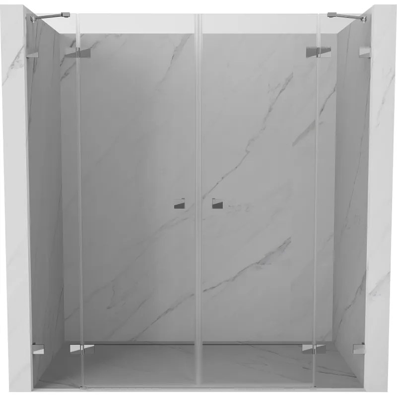 Mexen Lunar Duo drzwi prysznicowe uchylne 180 cm, transparent, chrom - 834D-180-000-01-00