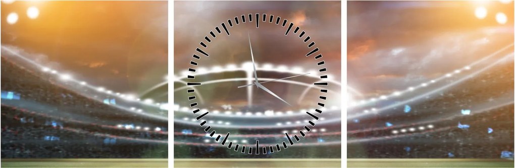 Obraz - Stadion (z zegarem) (90x30 cm)