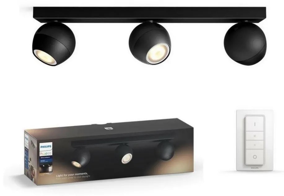 Philips 50473/30/P6 - LED Ściemnialne oświetlenie punktowe Hue BUCKRAM 3xGU10/5W/230V