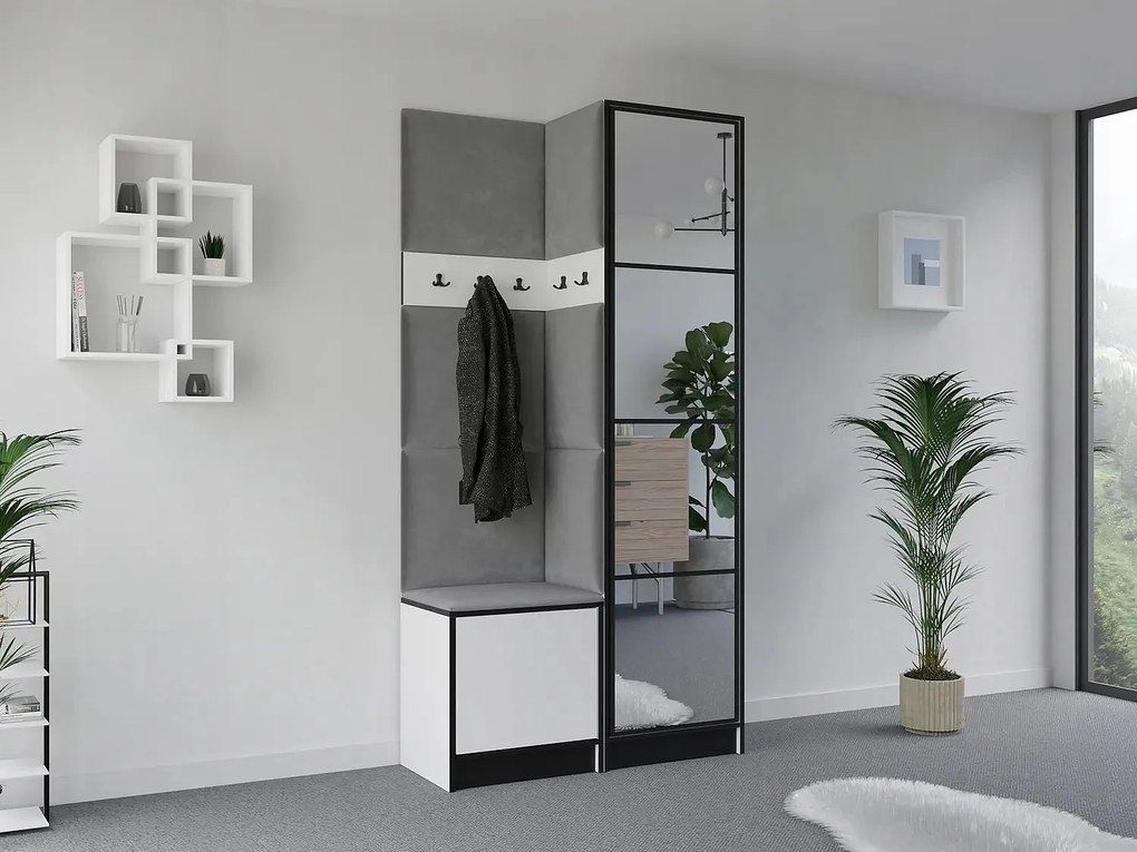 Garderoba EDEN 11 Biały + Szary