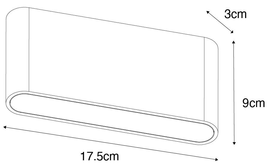 Zewnetrzna Nowoczesna lampa ścienna zewnętrzna rdzawobrązowa 17,5 cm z diodą LED IP65 - Batt Nowoczesny Oswietlenie zewnetrzne