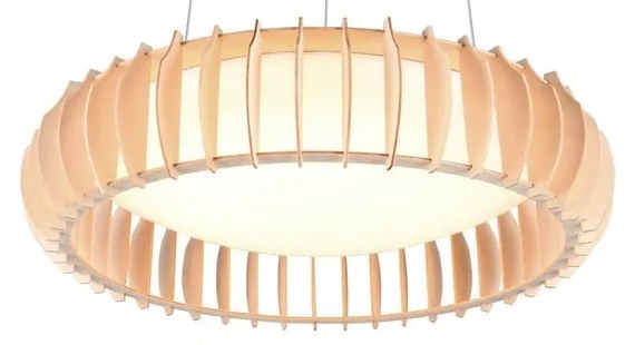Biało-naturalna lampa wisząca LED ø 60 cm Monte – Trio