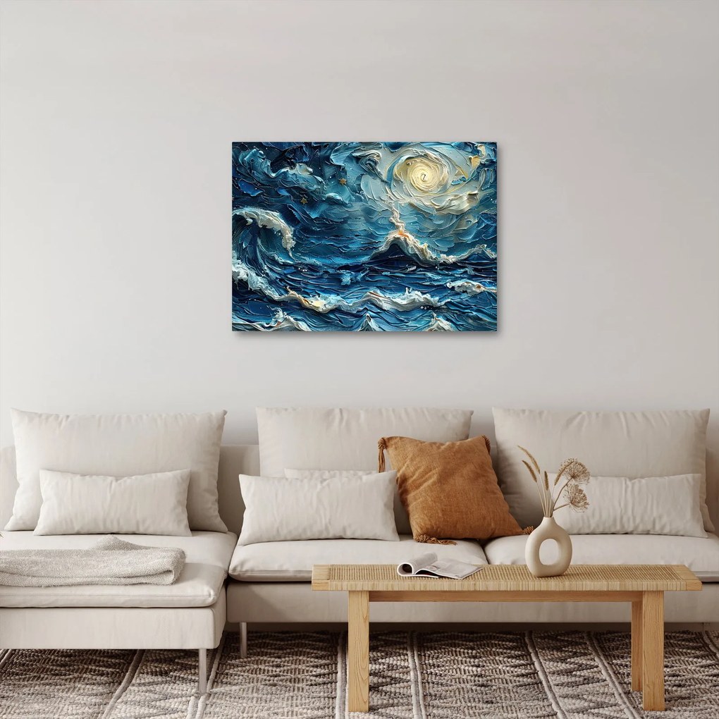 Obraz - Malowanie nieba i morza (70x50 cm)