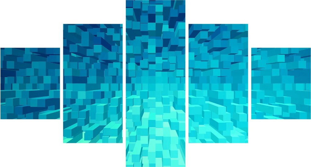 Obraz - abstrakcyjne kostki (125x70 cm)