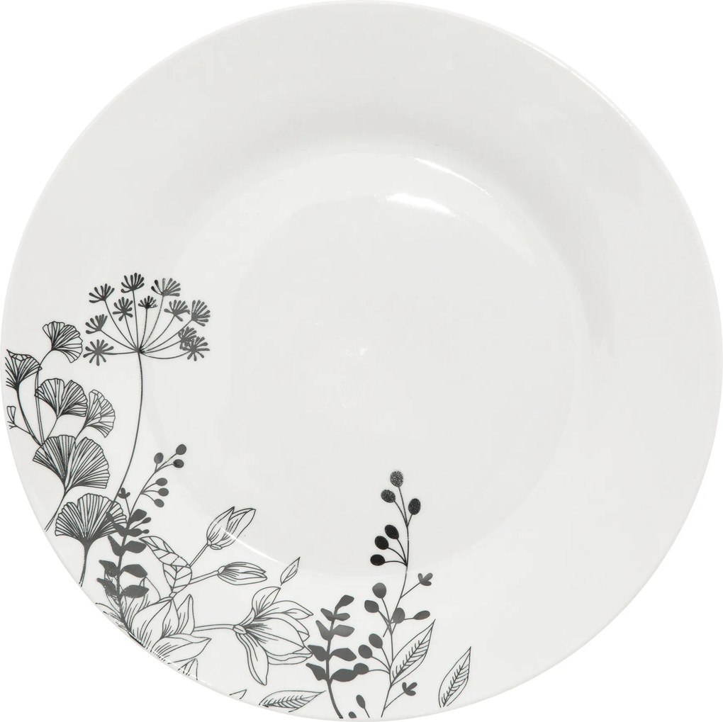 Porcelanowa zastawa dla 6 osób WHITE FLORAL, 18 elementów