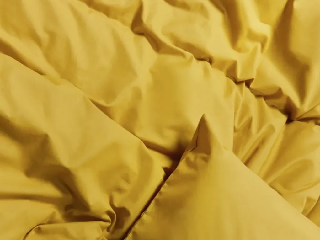 PrzytulneMieszkanie.pl PrzytulneMieszkanie.pl Bawełniana pościel CALMORA musztardowa Rozmiar pościeli: 2 szt 70 x 90 cm | 160 x 220 cm