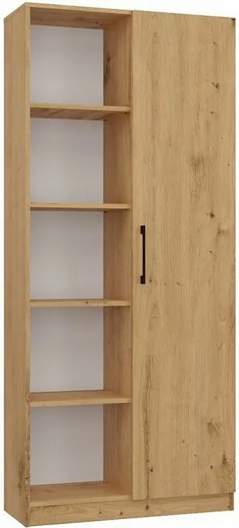 Regał Malwa RD-80 | Dąb Artisan | 80x30x182 cm| 10 Półek, Nowoczesny Design