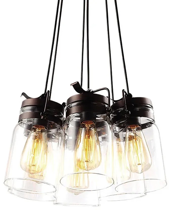 Nowoczesna lampa wisząca z 6 szklanymi kloszami - 15X A782 L3-A40