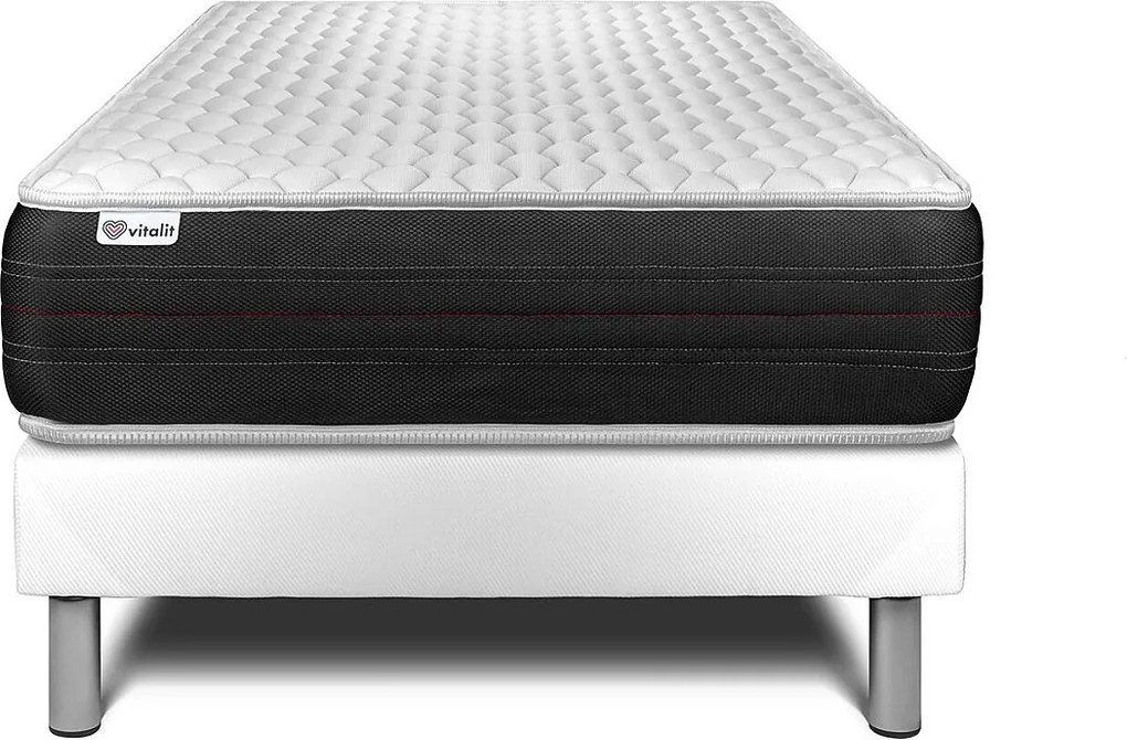 lózka z materacem VITAL SPRING 120 x 190 cm Rama lózka Bialy