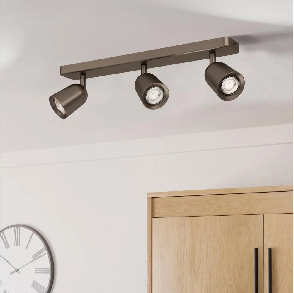 Eglo 901951 - Oprawa punktowa CAMALDOLI 3xGU10/10W/230V, brązowa