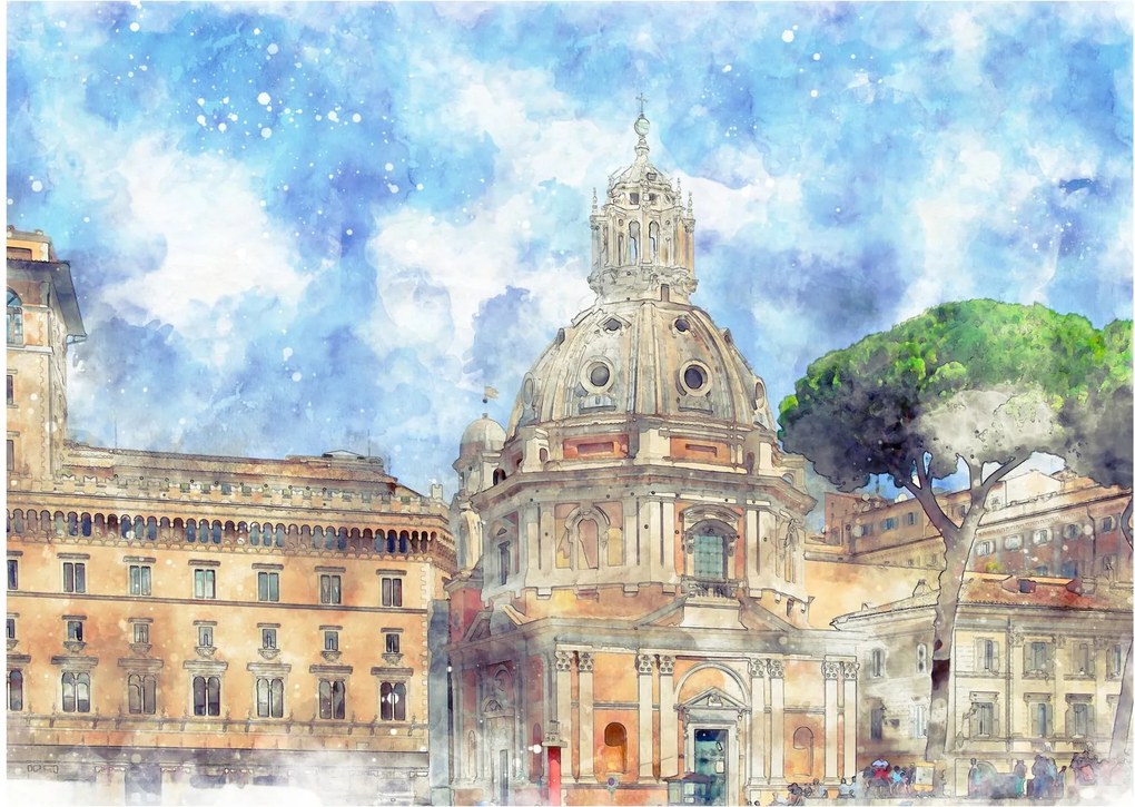 Obraz - Kościół Santa Maria di Loreto, Rzym, Włochy (70x50 cm)