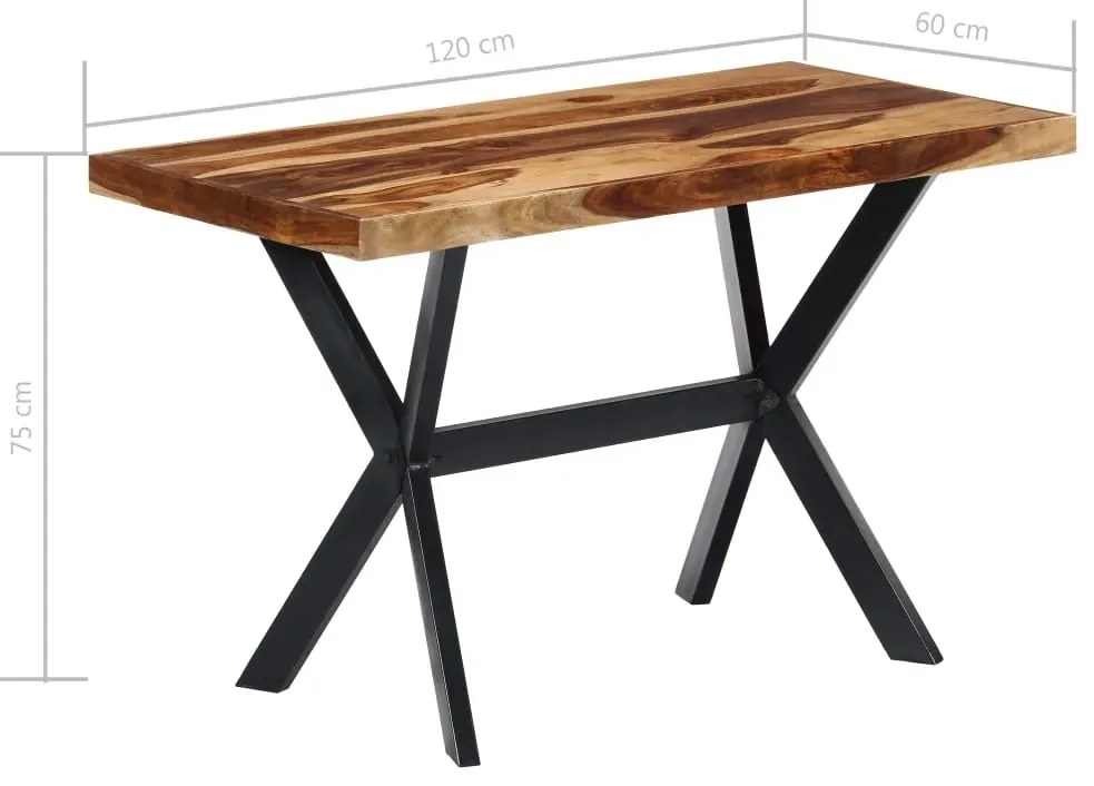 Loftowy stół z drewna sheesham– brązowy B4-F78
