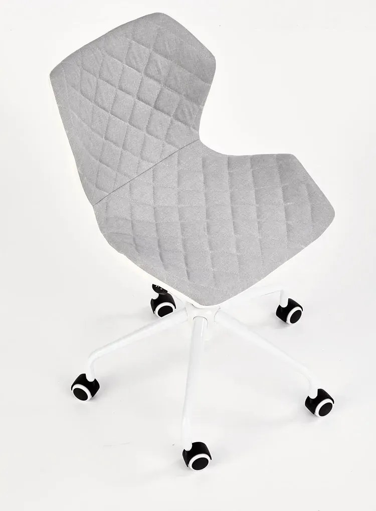 Szary fotel młodzieżowy do biurka na kółkach Z1-P66