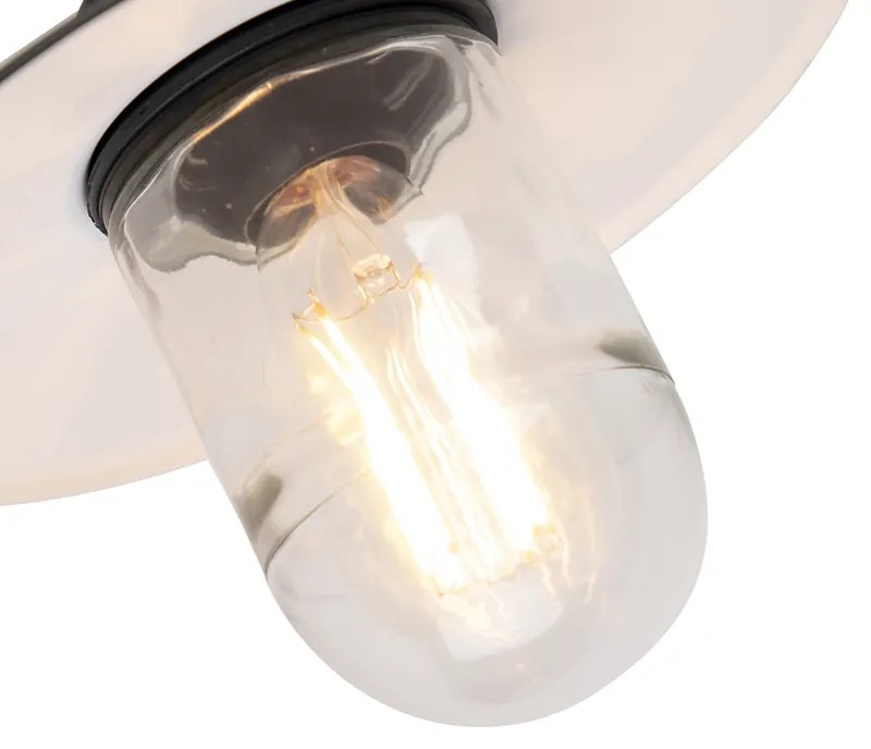 Zewnetrzna Inteligentna lampa ścienna zewnętrzna czarna IP44 w tym WiFi A60 - MunichPrzemysłowy Oswietlenie zewnetrzne