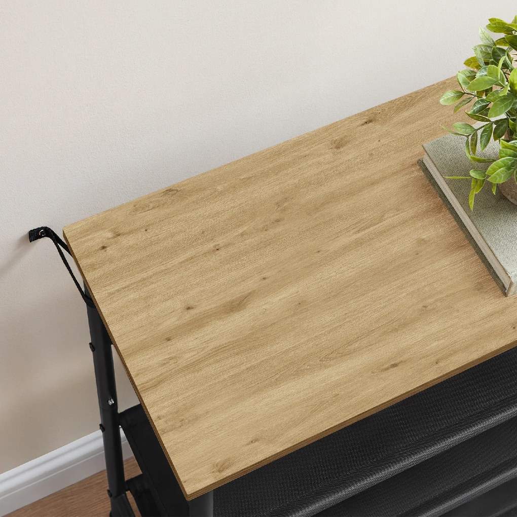 Szafka na buty TAYLOR ARTISAN z czarną konstrukcją 75x71 cm, 3 półki