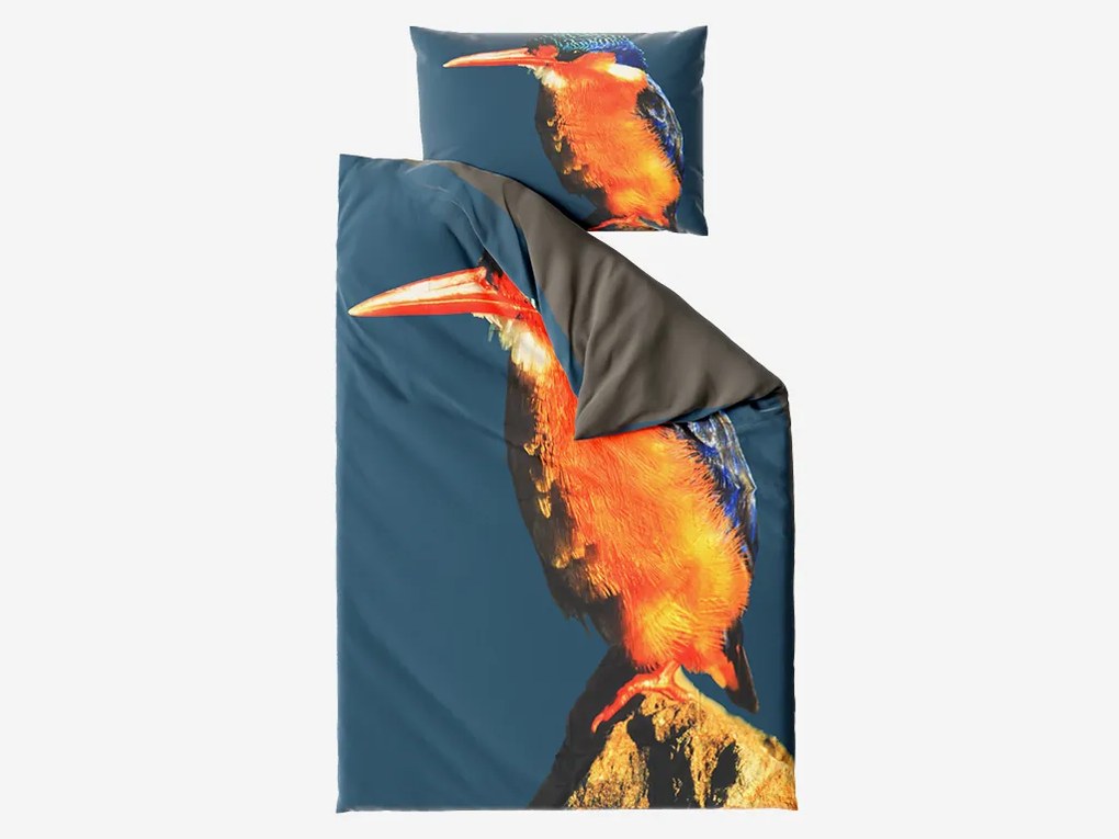 PrzytulneMieszkanie.pl PrzytulneMieszkanie.pl 3D pościel z mikropluszu LEDŇÁČEK niebieskoszare Rozmiar pościeli: 70 x 90 cm | 140 x 200 cm