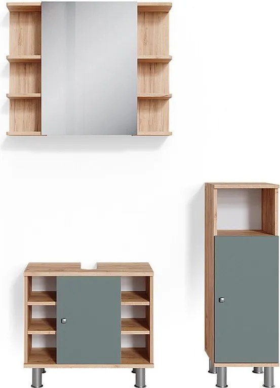 Zestaw mebli łazienkowych zielony 60x32x54 fynn