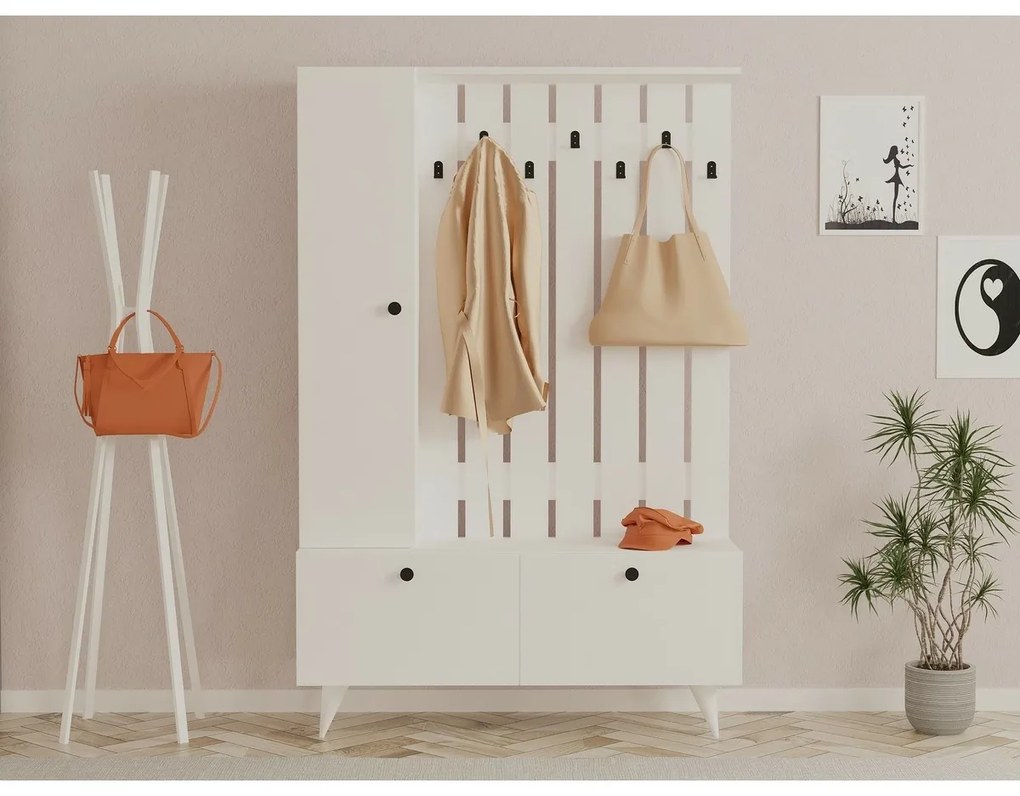 Zestaw do przedpokoju Lala White