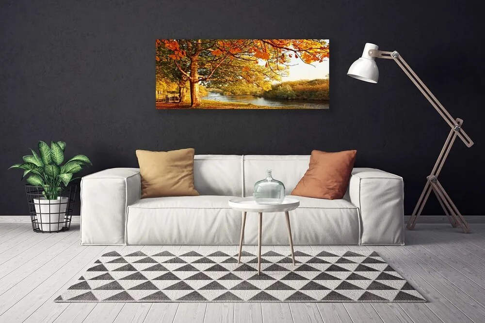 Obraz canvas Drzewo nad Lustrem Jeziora