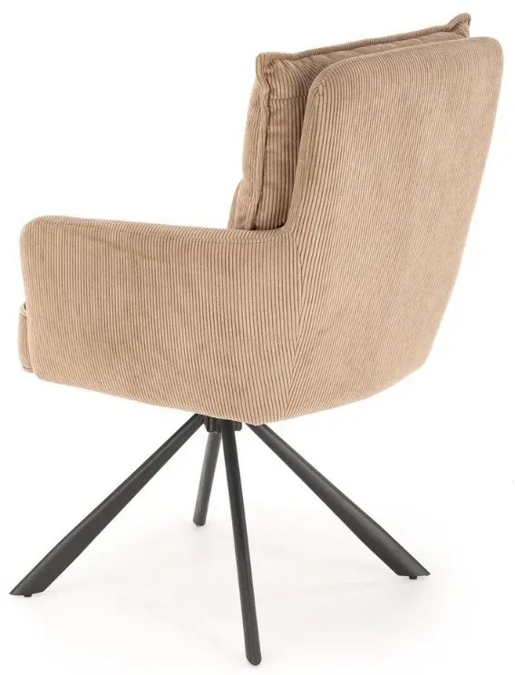 Krzesło tapicerowane K528 cappuccino obracane HALMAR