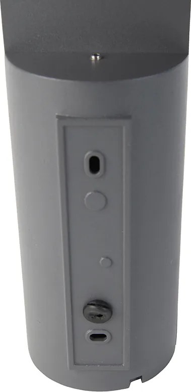 Nowoczesna lampa ścienna zewnętrzna ciemnoszara z LED - Harry