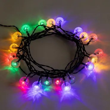 Girlanda Led Z Ładowarką Solarną O Długości 2 M Aury Wielokolorowy - Sklum