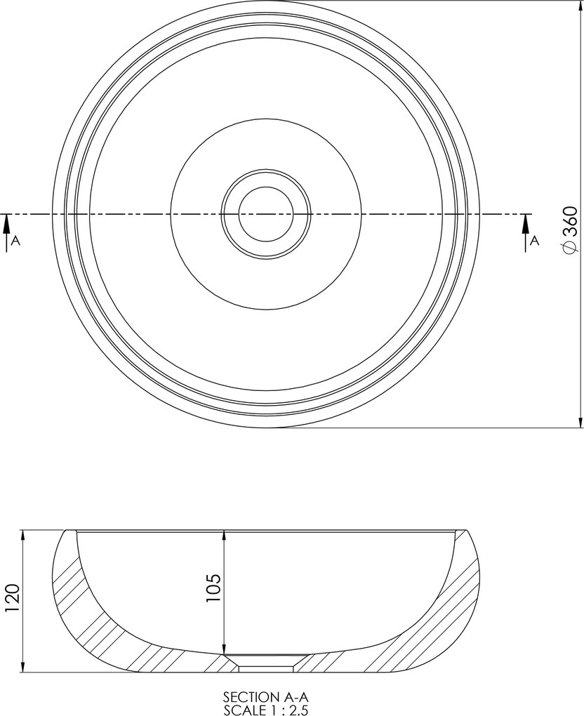 Umywalka nablatowa NT8559