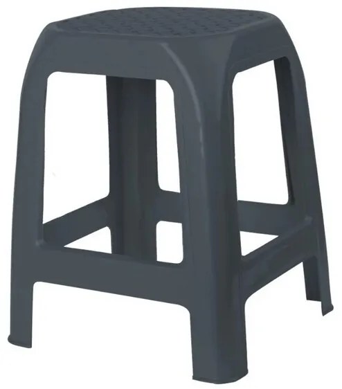 Plastikowy stołek DESIGN antracytowy, 41 x 35 x 46cm