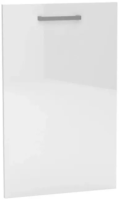 Biały front z uchwytem do zmywarki - Lucio 18X 45 cm połysk