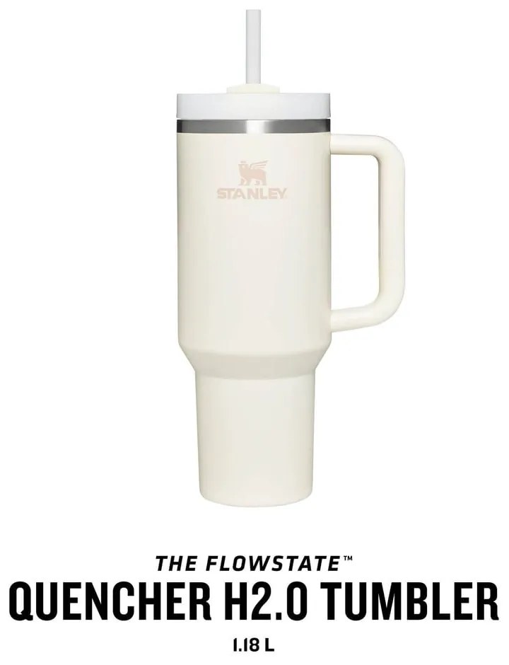 Kremowy termos 1,18 l Quencher H2.O FlowState – Stanley