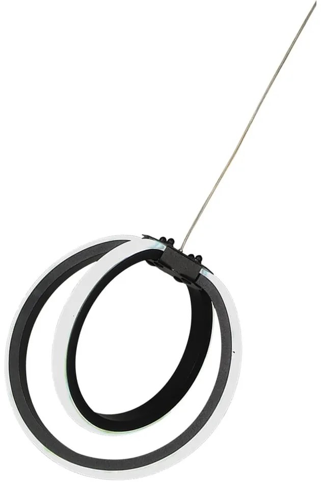 Czarna metalowa lampa wisząca LED ø 25 cm Sezen – Squid Lighting