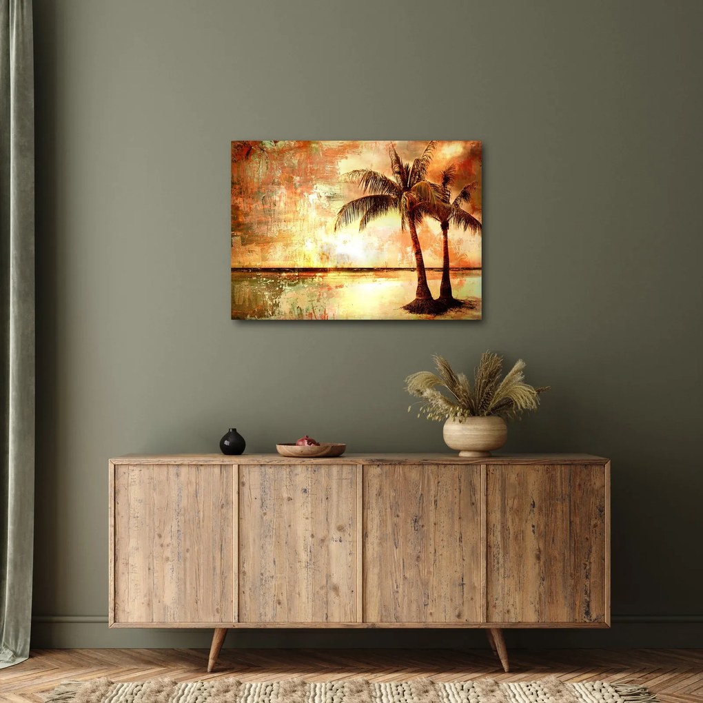 Obraz - Palmy na plaży (70x50 cm)