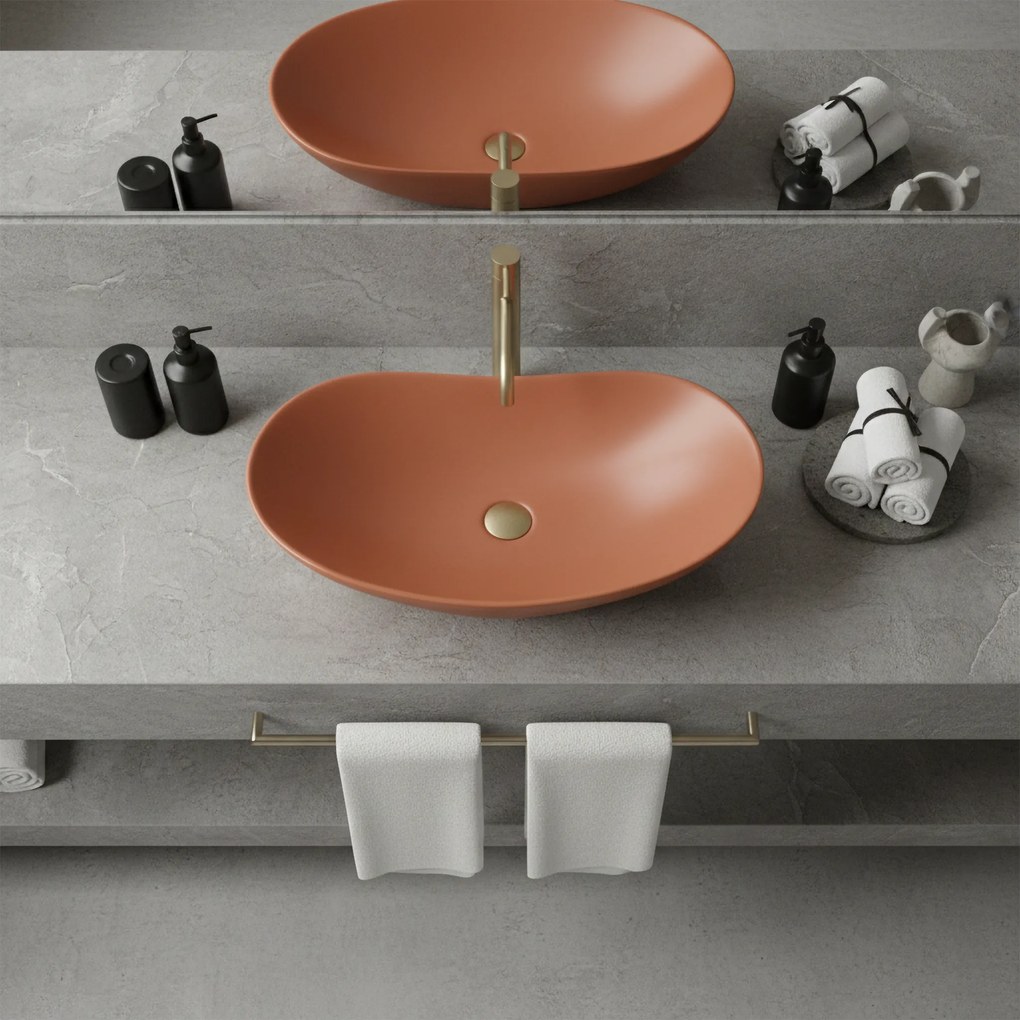 Umywalka nablatowa Rea Royal Cinnamon Matt