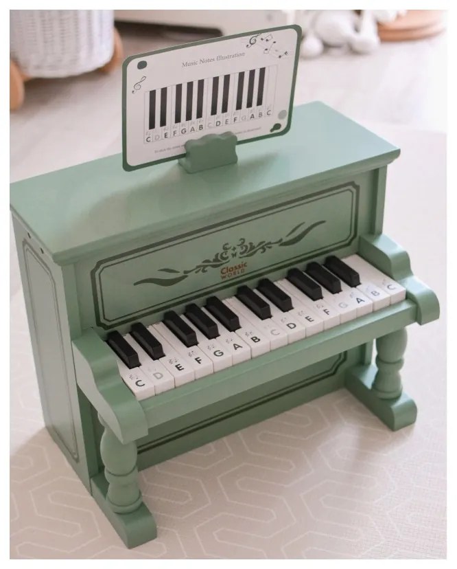 Classic world pianinko vintage + książeczka do nauki