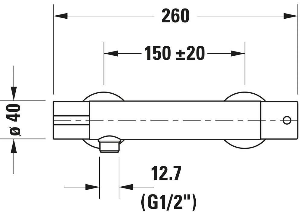 Duravit B.1 termostat prysznicowy chrom