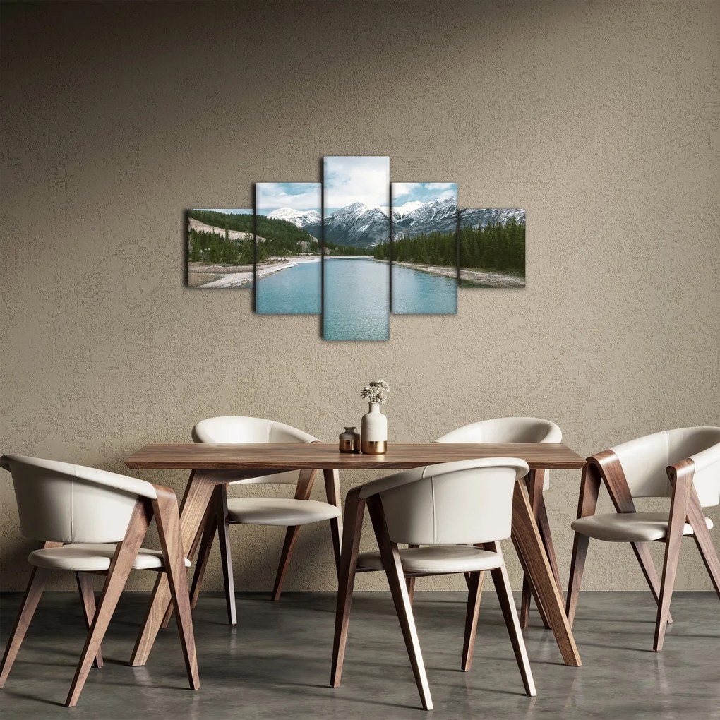 Obraz górskiego krajobrazu (125x70 cm)