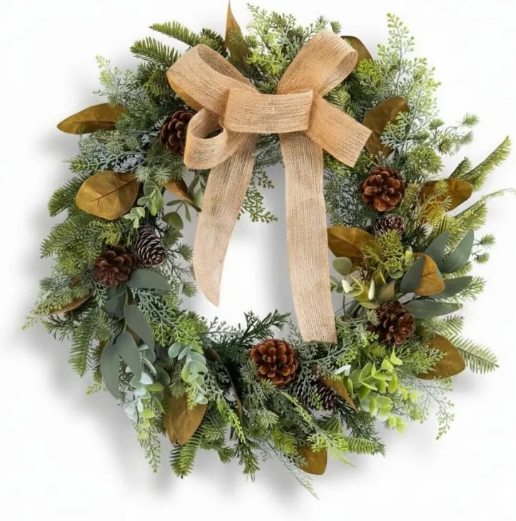 Świąteczny wieniec na drzwi WINTER GREEN Ø 45 cm