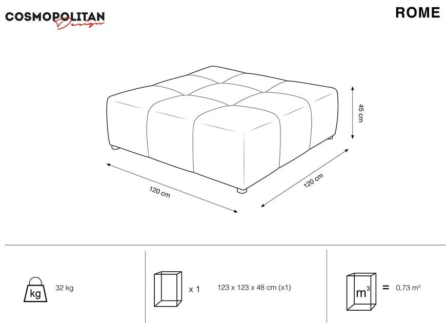 Żółty moduł sofy Rome – Cosmopolitan Design