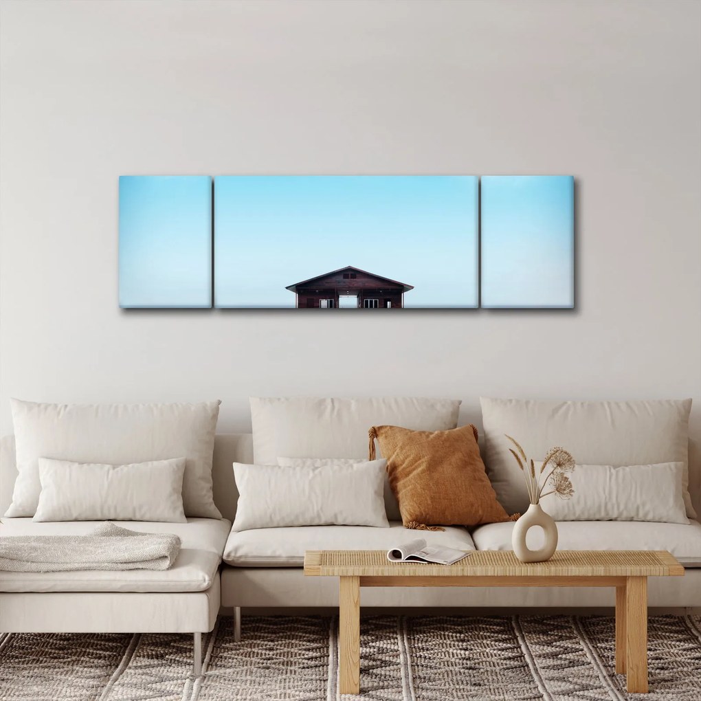Obraz domu nad morzem (170x50 cm)