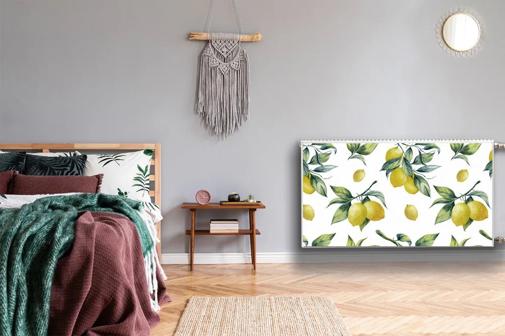 Maskownica dekoracyjna grzejnika Żółte cytryny