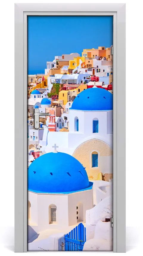 Fototapeta samoprzylepna na drzwi Miasto Santorini